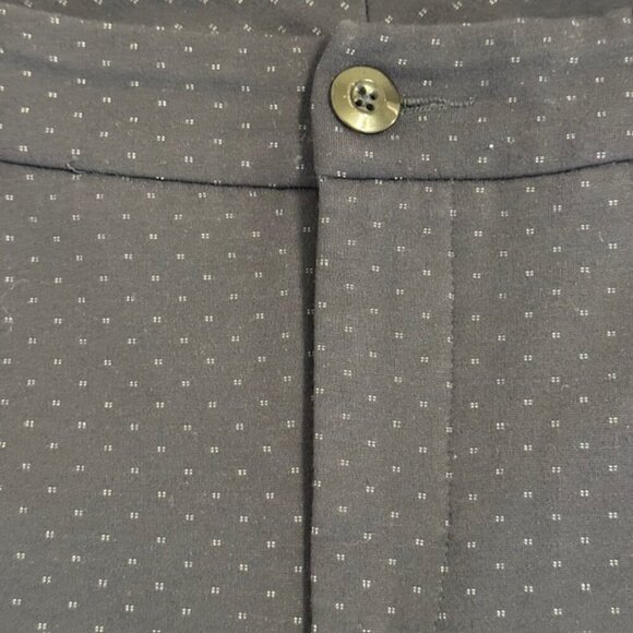 CAbi Womens 6 Keen Kick Flare Crop Pants Navy Blue Ponte Knit Button Ankle - Picture 5 of 12